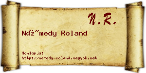 Némedy Roland névjegykártya