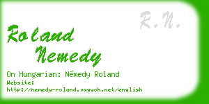 roland nemedy business card